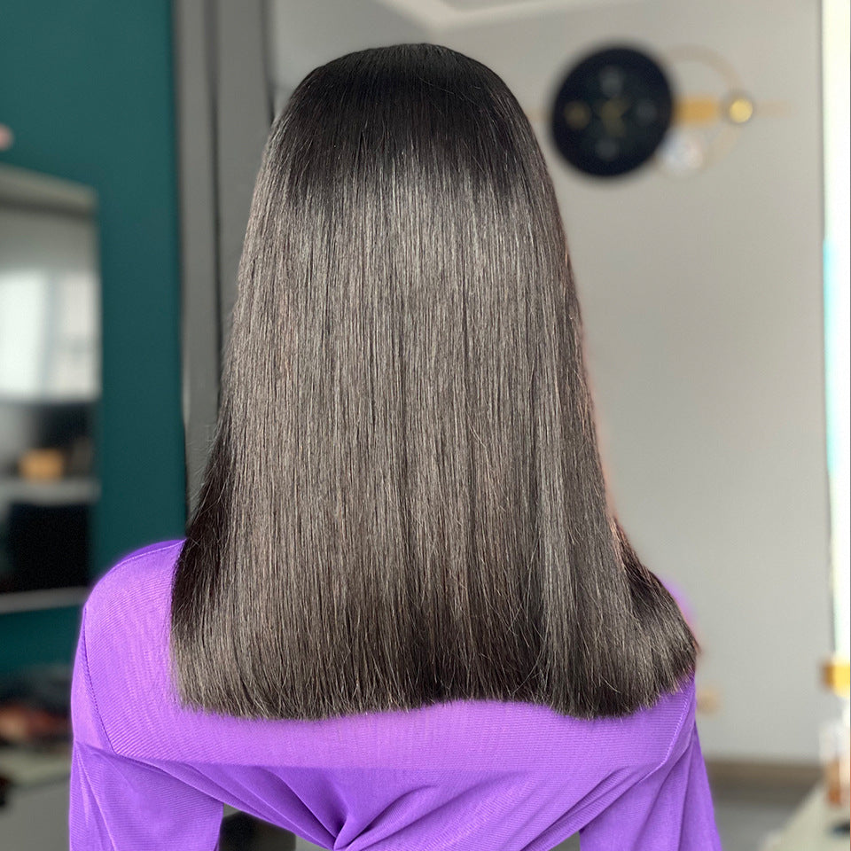 Double Drawn Bone Straight Human Hair Wigs Double Drawn Bone Straight Human Hair Wigs
